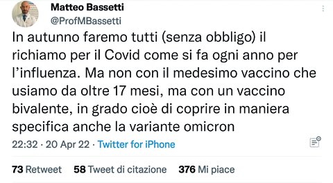 Commenti ad un post delirante di Bassetti