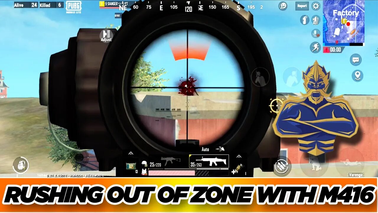 RUSHING OUT OF ZONE WITH M416 | FULL ACTION PUBG LITE GAME PLAY | DANGER GAMING