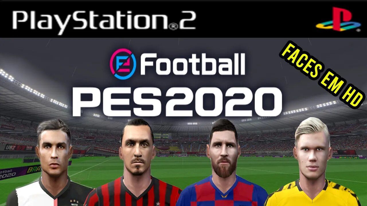 PES 2020 PS2 FACES EM HD 100% ATUALIZADO