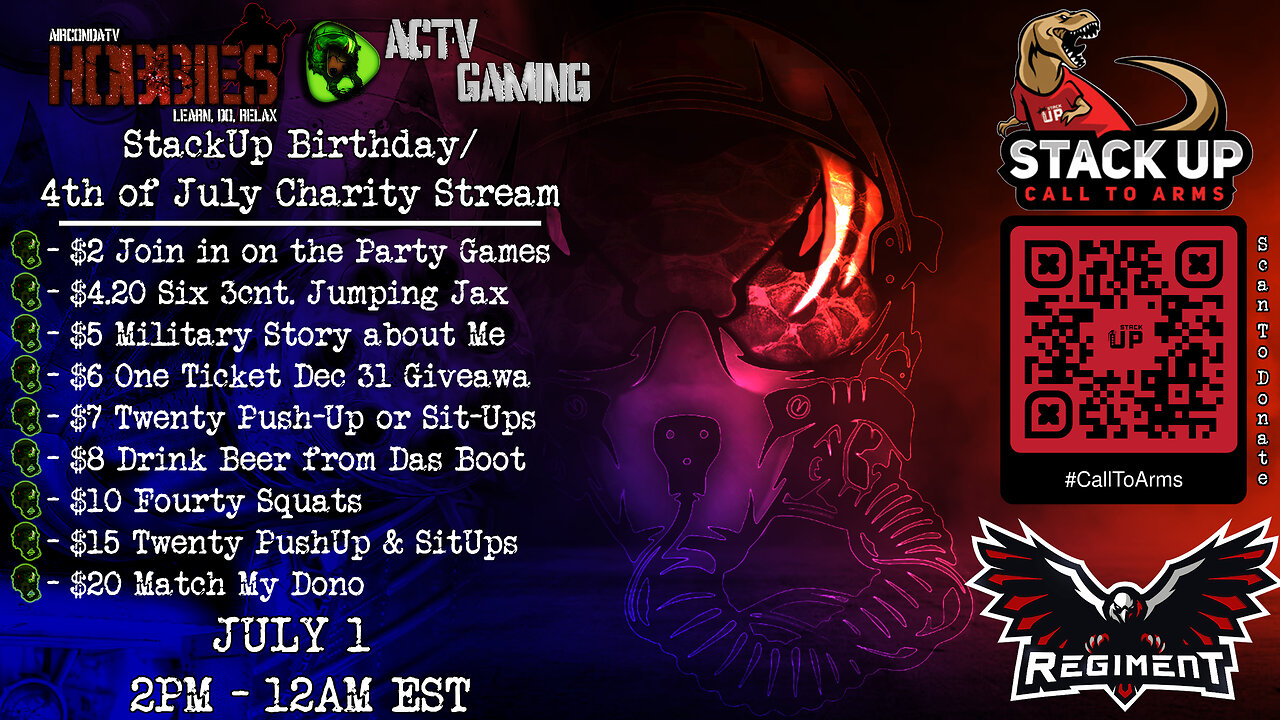 Birthday Charity Event: Party Games (w/viewers), Grilling, Deck Stream - (Read Descriptio)