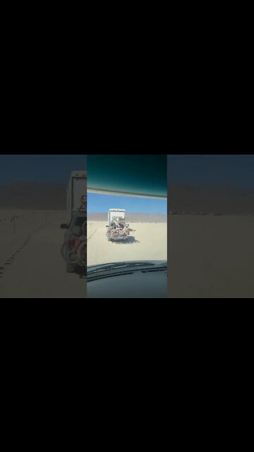 Burning man exodus on burn day.