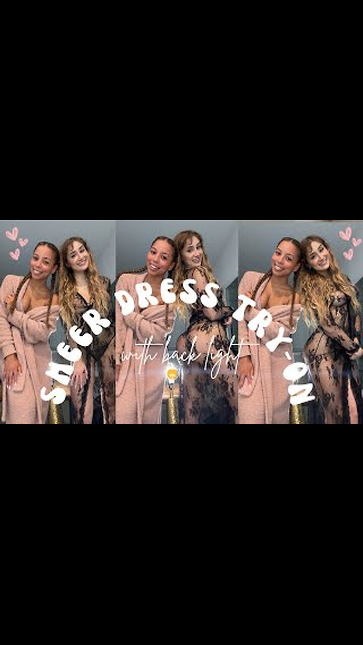 Petite Girl transparent Sheer Dress try on Haul