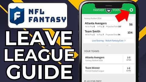 HOW TO LEAVE A LEAGUE IN NFL FANTASY