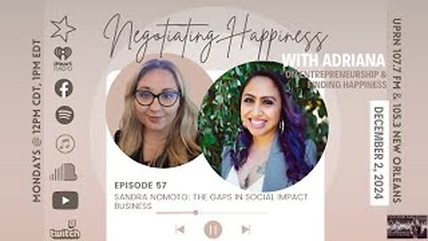 Negotiating Happiness Ep 57 Sandra Nomoto: The Gaps in Social Impact Business