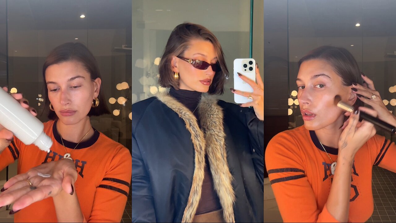 Hailey Bieber's Effortless Skincare & Makeup Routine for an Espresso Fall Look