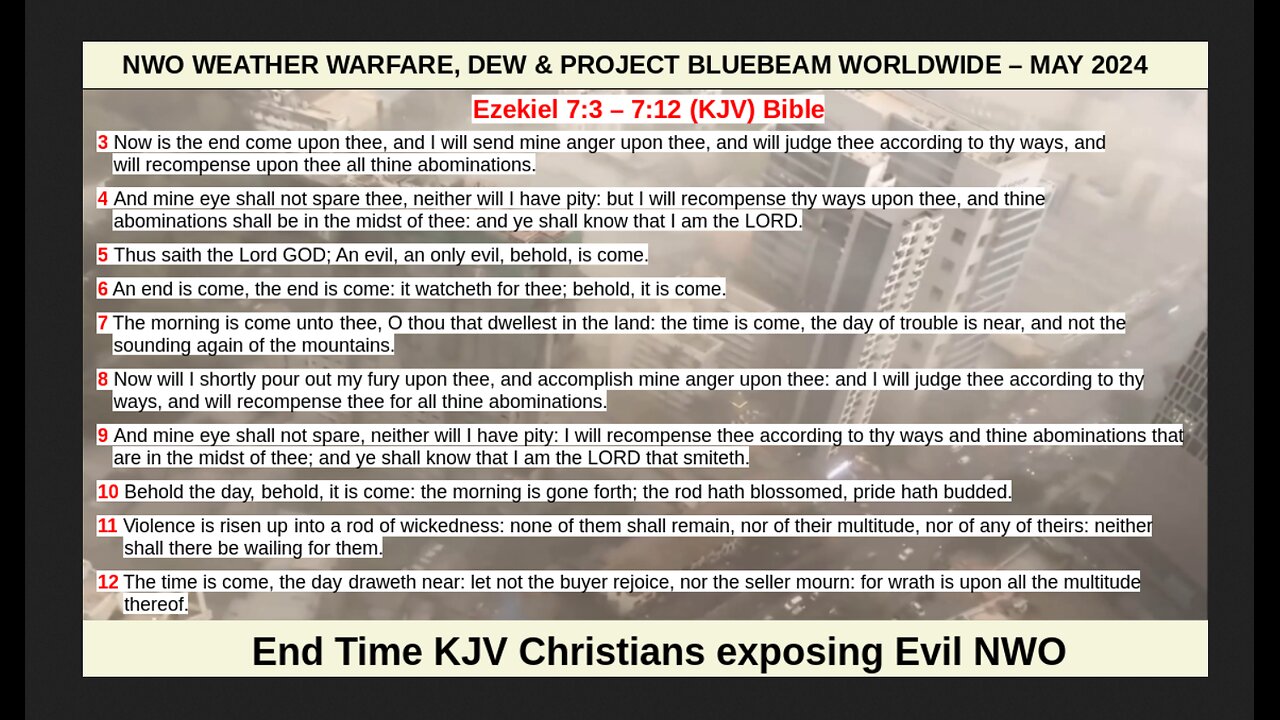 NWO WEATHER WARFARE, DEW & PROJECT BLUEBEAM WORLDWIDE – MAY 2024