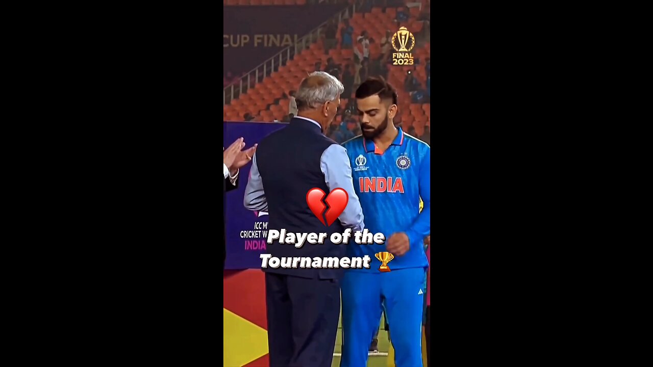 Player Of the tournament 💔 #viratkholi