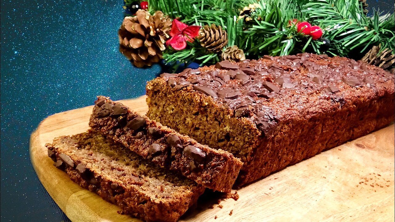 Healthy Chocolate Banana Bread (No Sugar, No dairy & No Gluten)