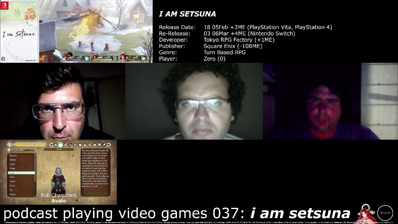 podcast playing video games 037: i am setsuna