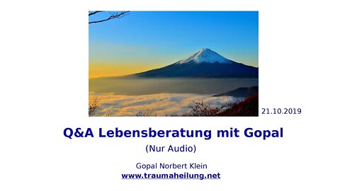 Q&A Lebensberatung mit Gopal 21.10.2019