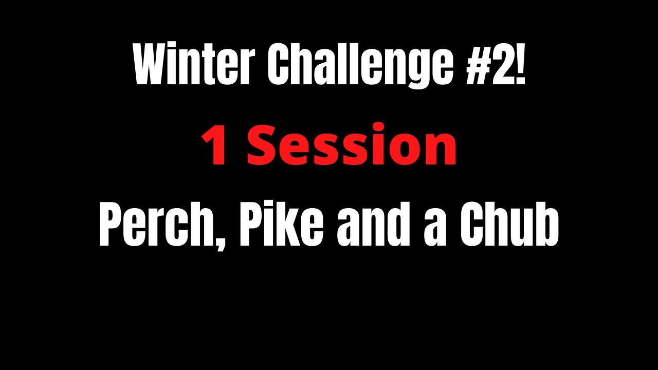 Perch, Pike, Chub in 1 session......challenge accepted!