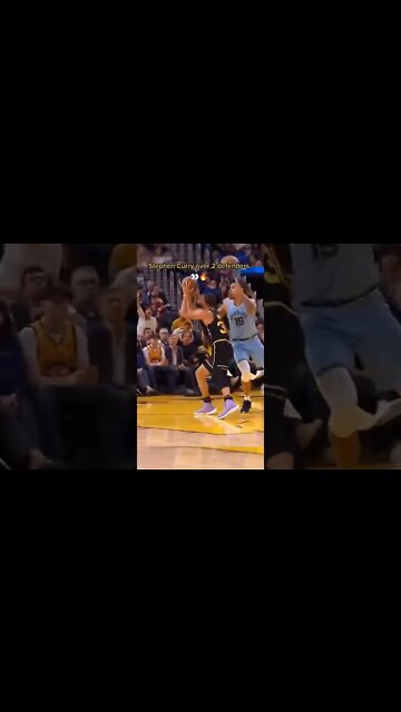 Stephen Curry over 2 defenders