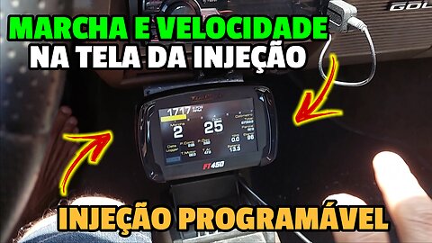 GOL TURBO COM MARCHA E VELOCIDADE NA TELA DA FUELTECH FT450