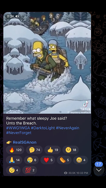 simpsons prediction?: Remember what sleepy Joe said? Unto the Breach.
