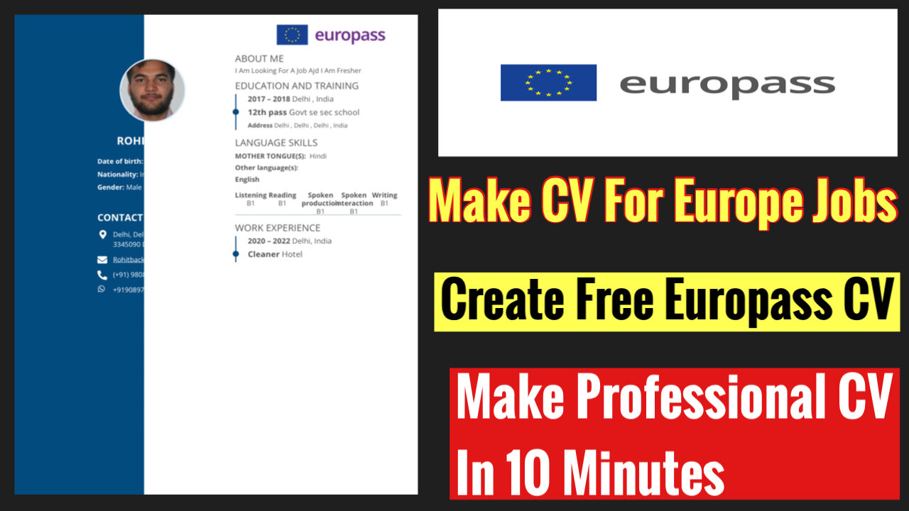 How To Make Europass CV