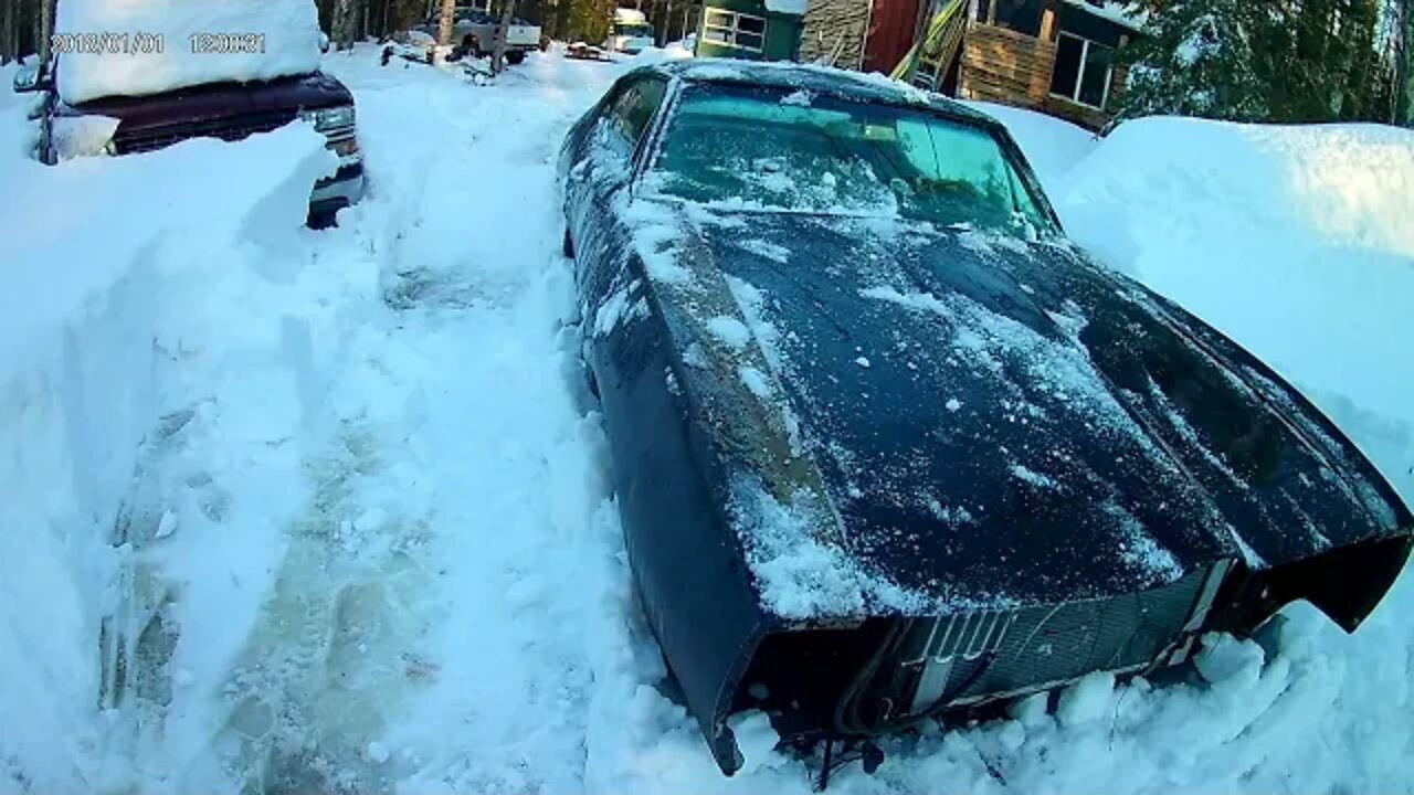 Unboxing the '68 LeMans from the snow tomb.