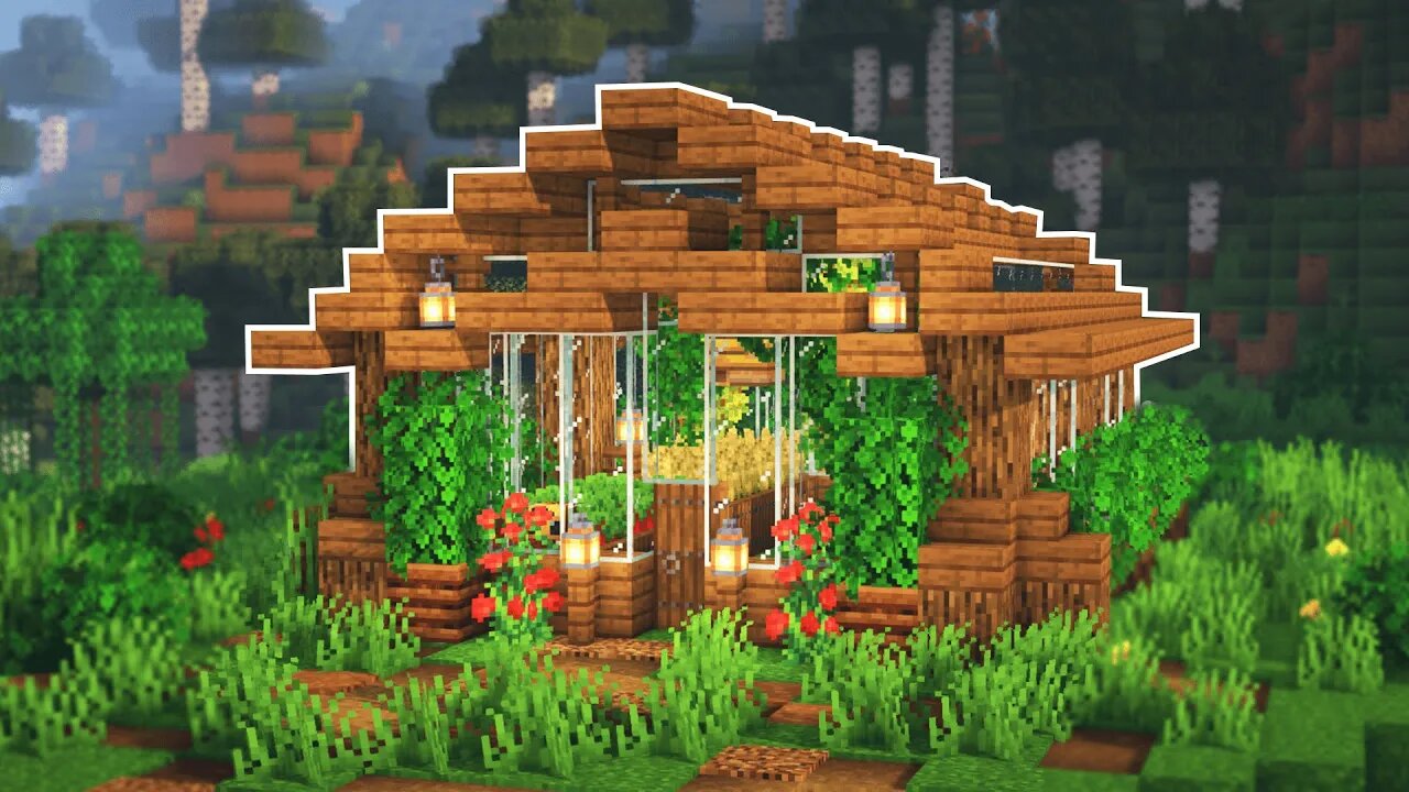 Minecraft 1.18 - How to build a Greenhouse 🌱