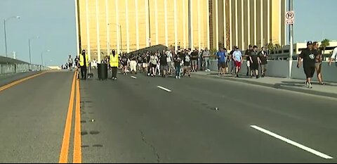 Gameday traffic near Allegiant Stadium