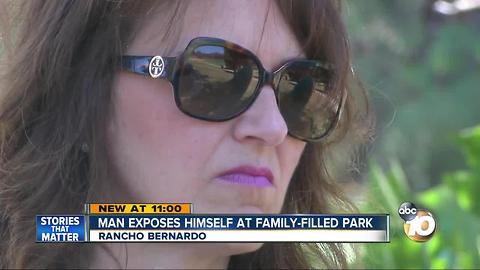 Man exposes himself at family-filled park