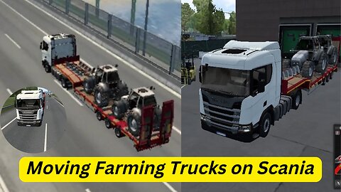 Moving Farming Tractors on Scania in Euro Truck Simulator 2