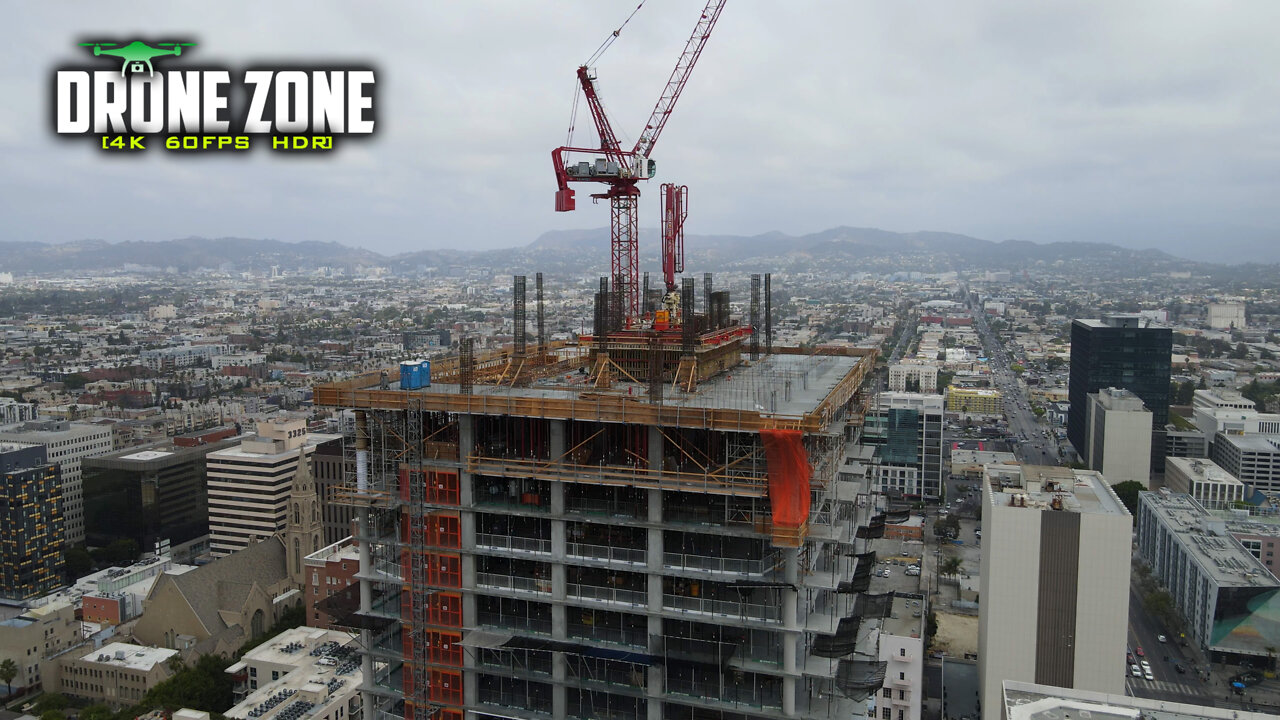 EPIC DRONE FOOTAGE // 38-Story Koreatown Skyscraper Construction [4K 60FPS HDR]