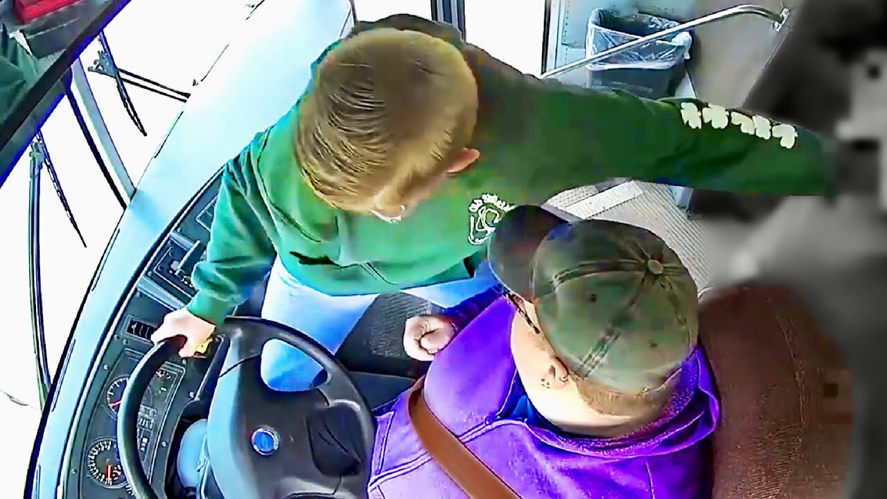 Student Stops Bus After Driver Passes Out