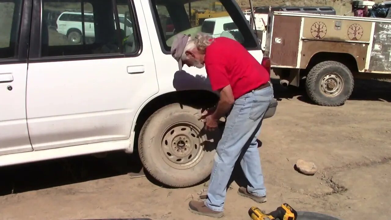 Flat Tire On The Hoopty Car