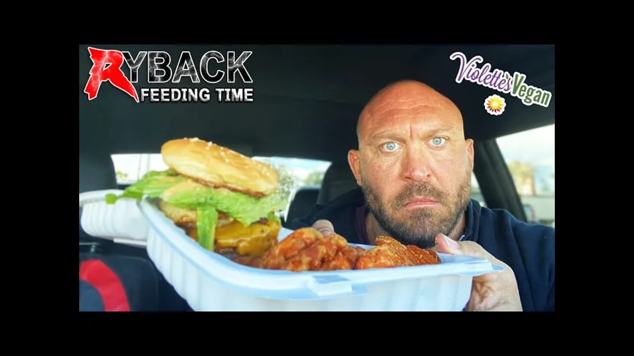 Cyndy’s All In Burger and Sweet Potato Fries Monday Mukbang Ryback Feeding Time