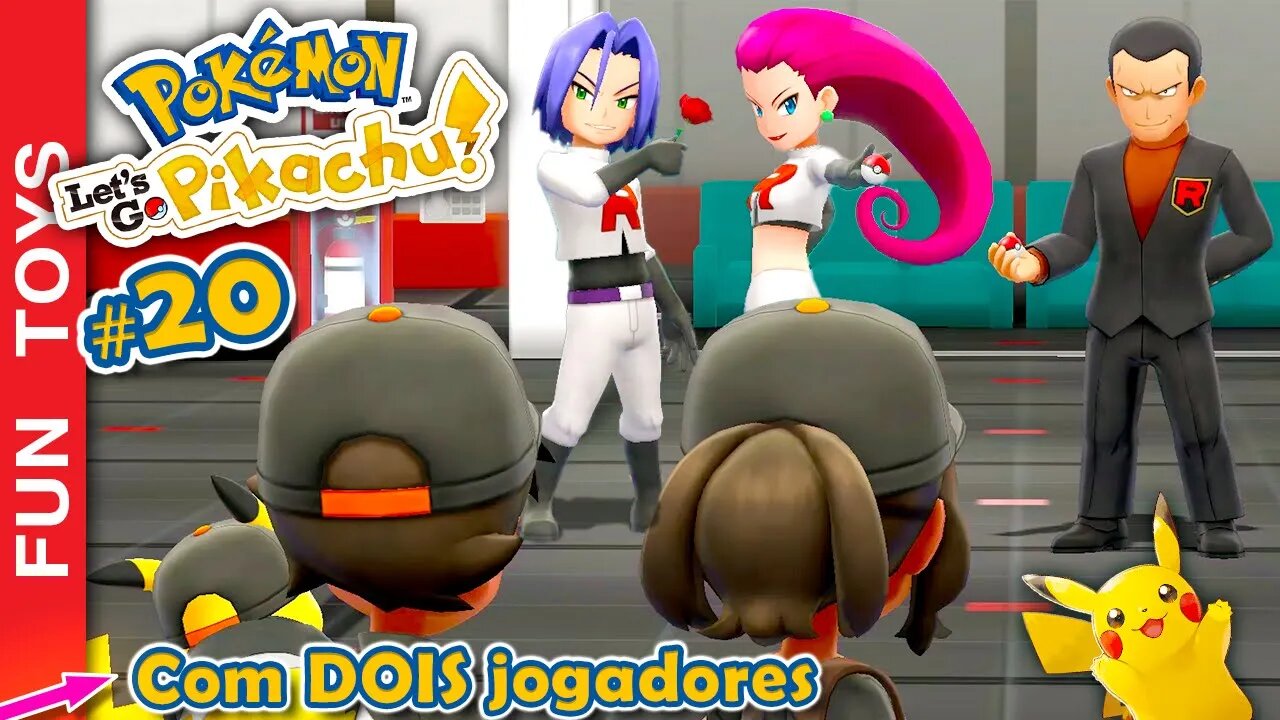 Pokémon: Let's Go #20 ⚡️ Enfrentamos Jesse e James da EQUIPE ROCKET e até o CHEFÃO GIOVANNI!