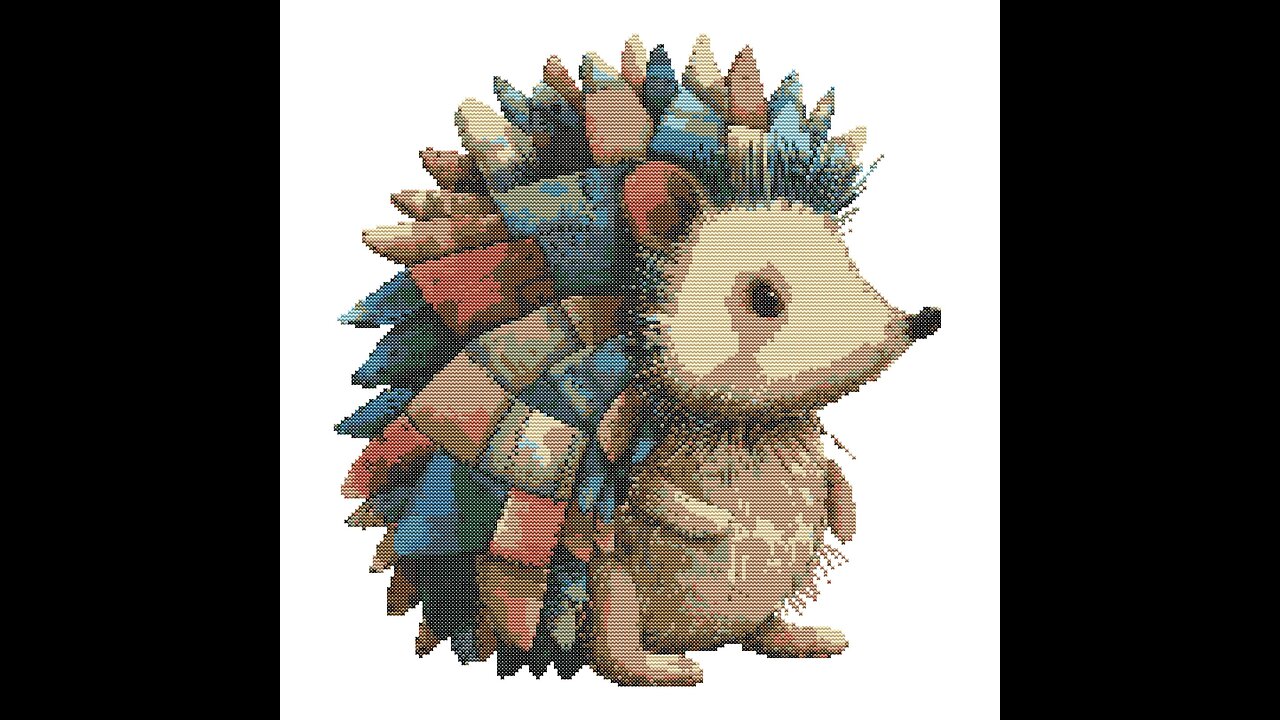 PATCHWORK HEDGEHOG Cross Stitch Pattern by Welovit | welovit.net | #welovit