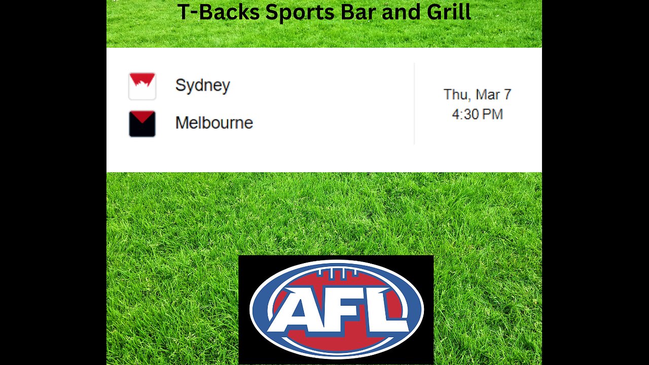 T-Backs Sports Bar and Grill Sports Schedule and Sliders special for Thursday March 07, 2024