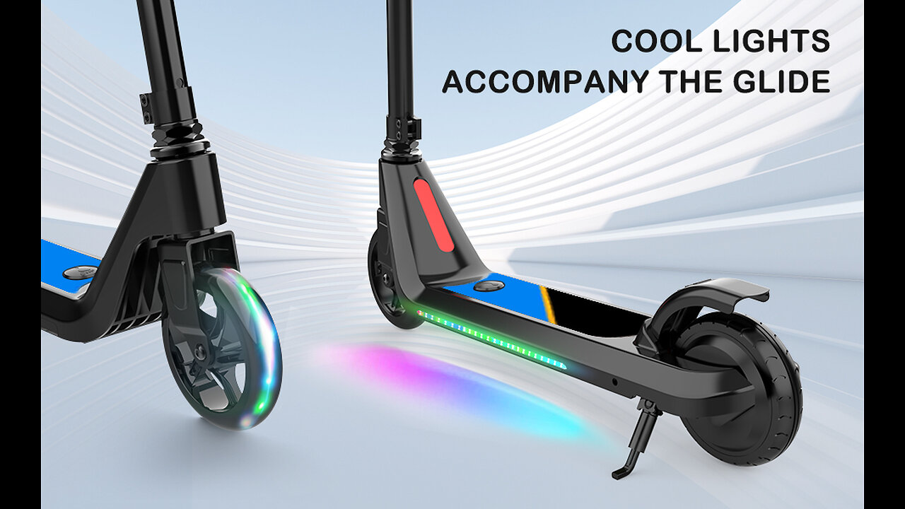 LINGTENG Electric Scooter for Kids Age of 6-10, Kick-Start Boost Kids Scooter