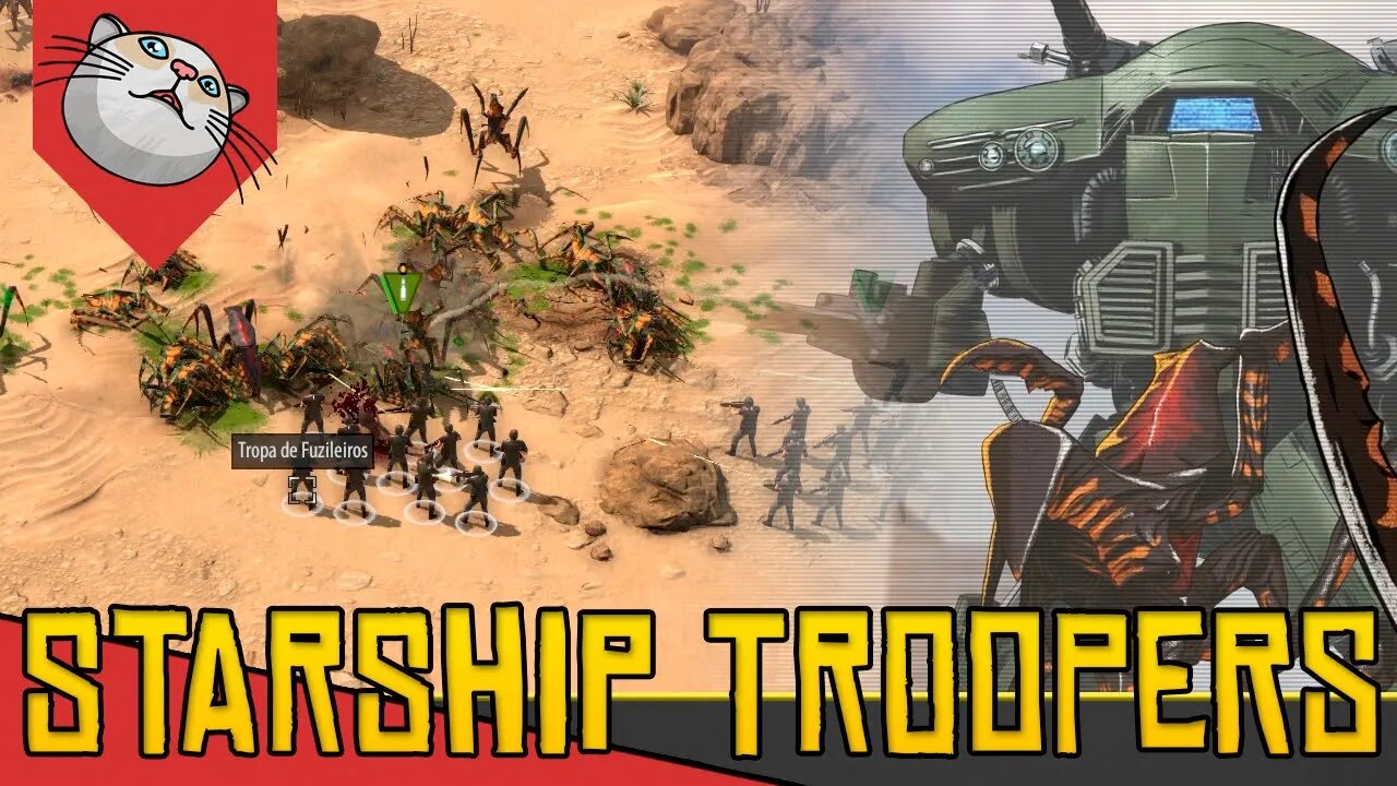 Armas Modernas vs INSETOS GIGANTES em RTS - Starship Troopers Terran Command [Gameplay PT-BR]