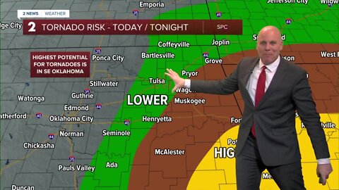 Severe storms possible this afternoon and evening