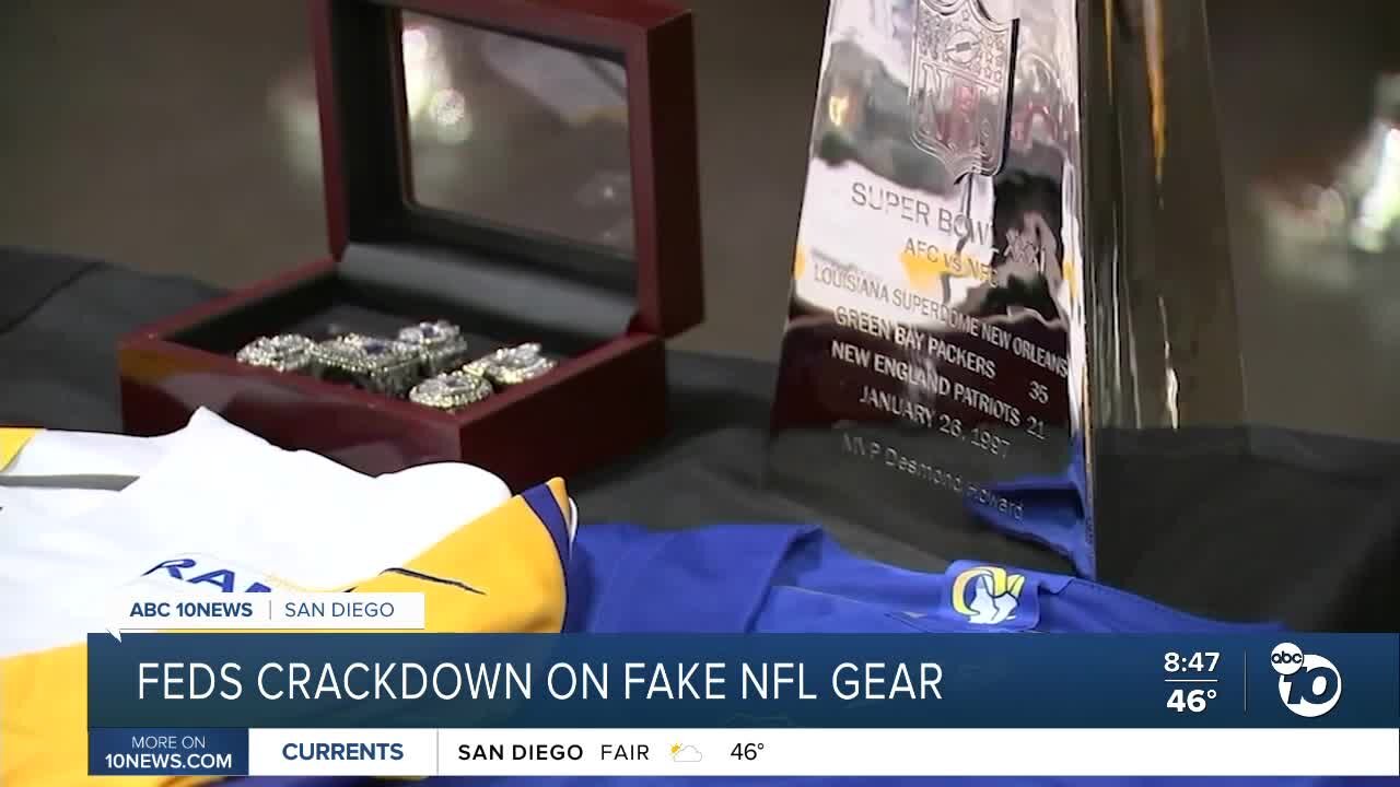 Feds warn about fake NFL gear