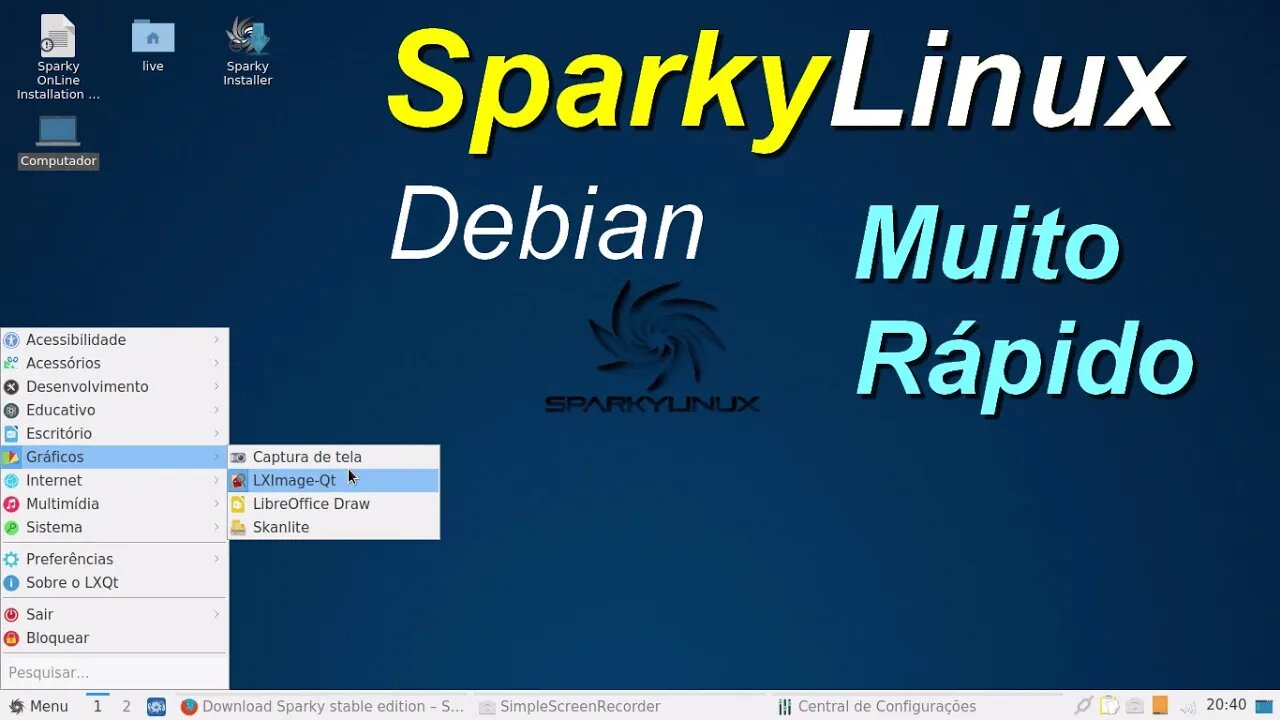 SparkyLinux um sistema operacional rápido leve e totalmente personalizável. Para PCs novos e antigos