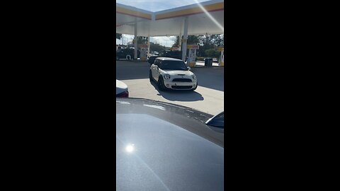 Fellow Truther in his "Punisher" Mini Cooper