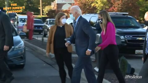 Biden stops for a milkshake at a Cook Out in North Carolina.