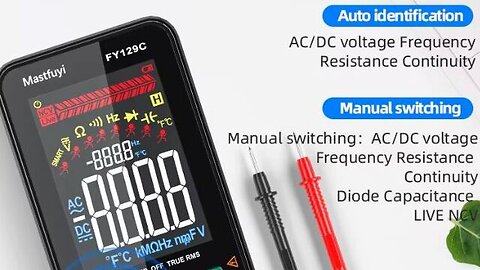 Smart Professional Digital Multimeter AC/DC Voltage Capacitance Resistance Tester