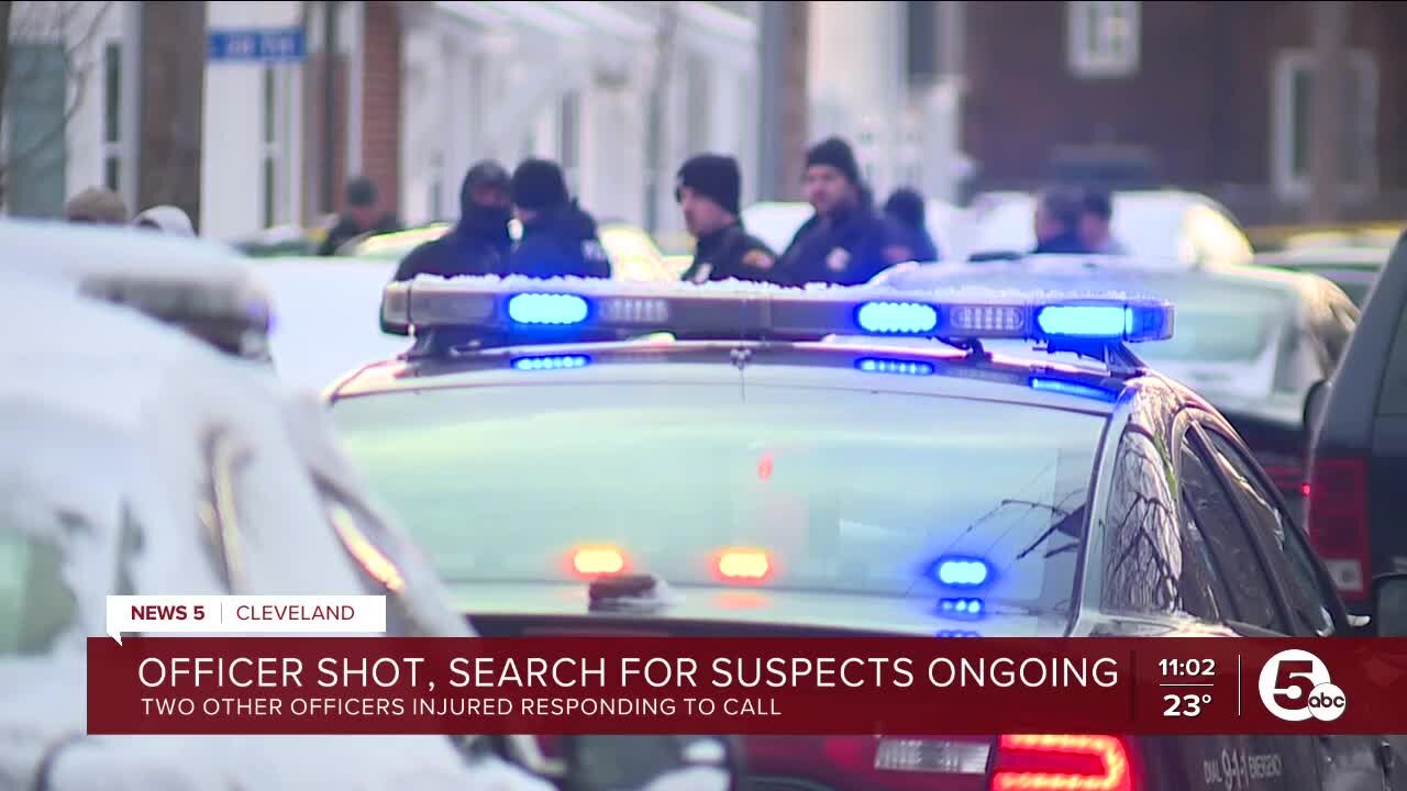 Cleveland Police search for man in orange jacket who shot officer Tuesday night