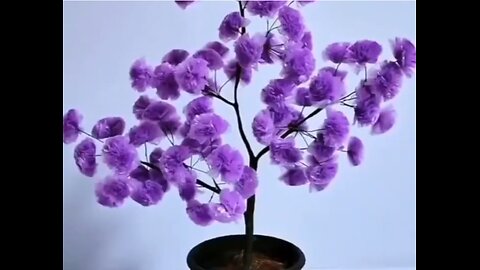 Plastic bag flowers