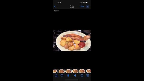 Air fried potatoes