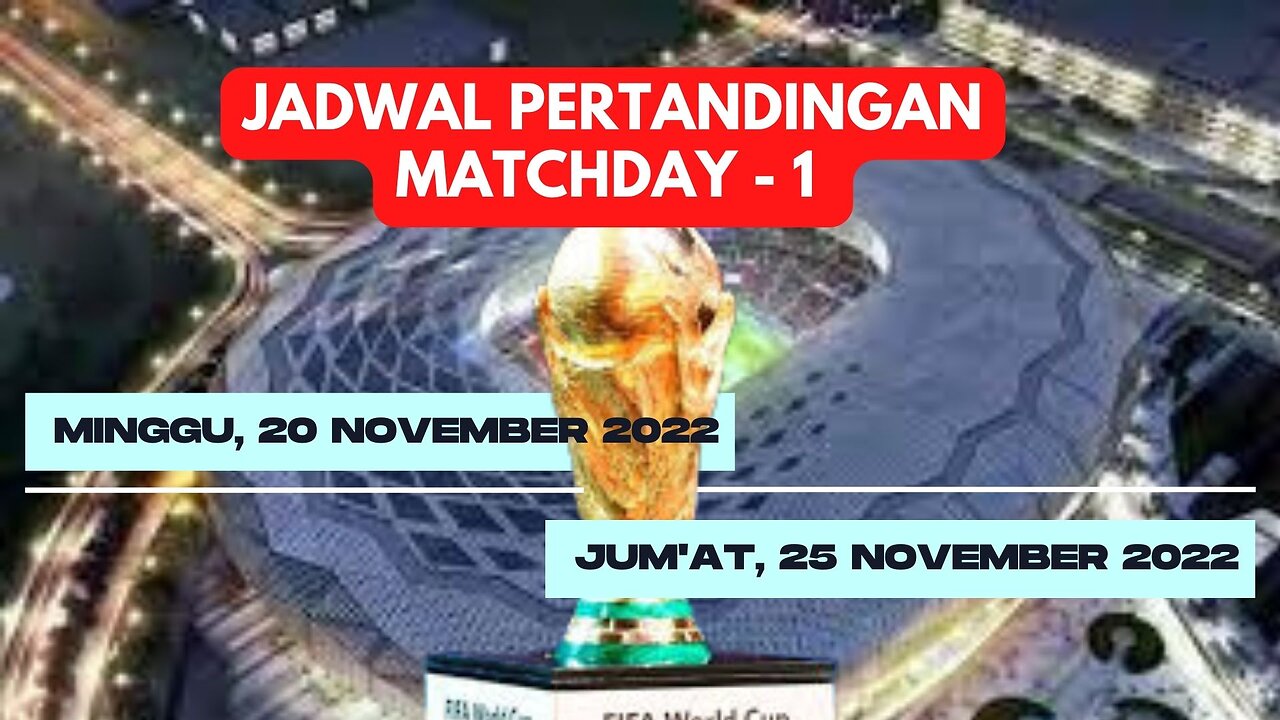 Jadwal Lengkap Piala Dunia Qatar 2022 TERBARU | pekan-1 II MATCHDAY - 1 FASE GRUP DAN PREDIKSI SKOR