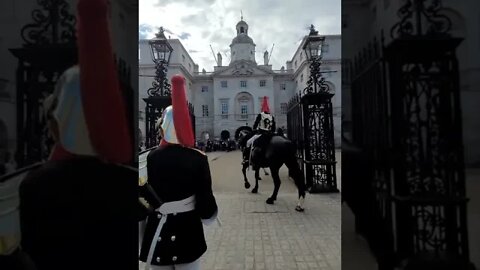 The king's guard blues and royals change guards