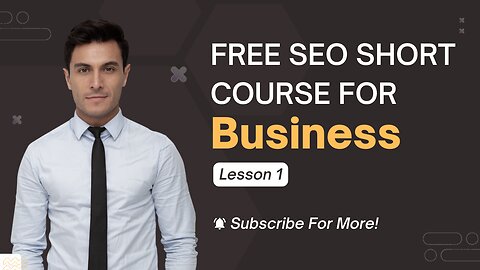 Free SEO course For Beginners Lesson 1