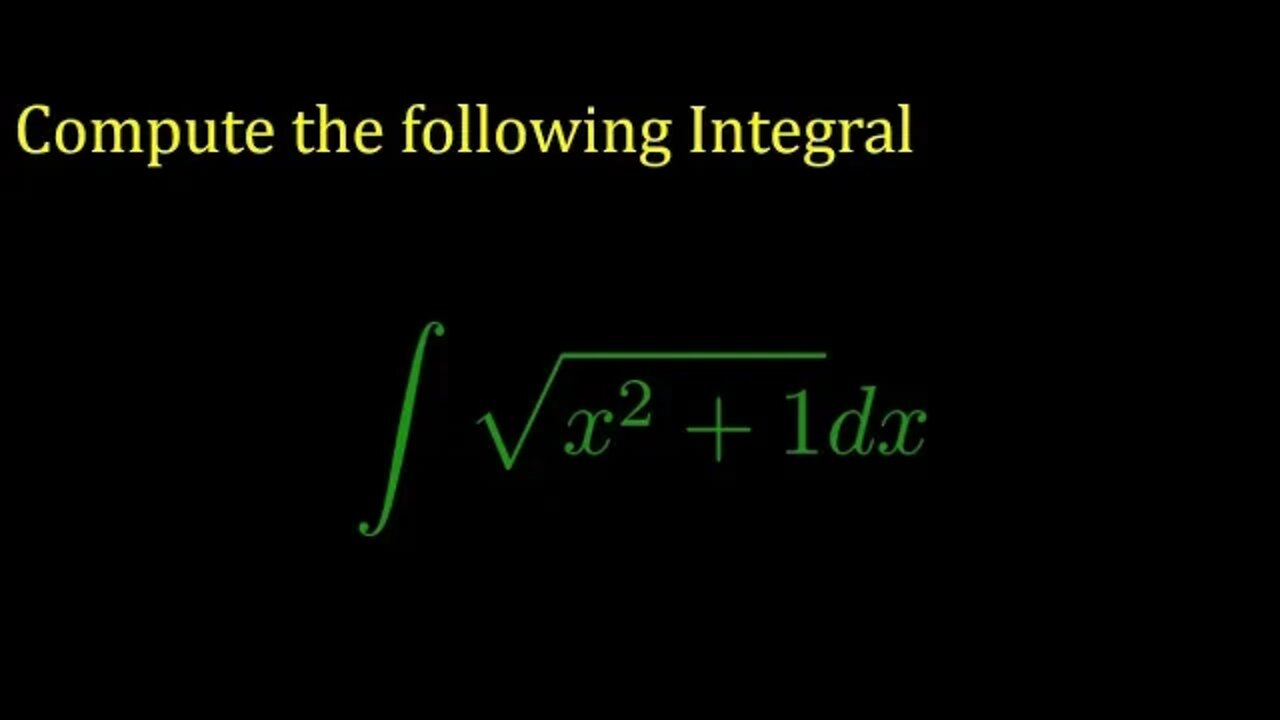 Integral of sqrt(x^2+1)