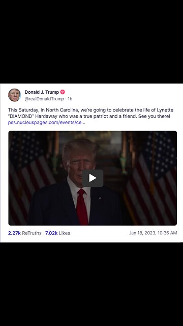 Donald J Trump TS post Jan 18, 2023, 10:36 AM