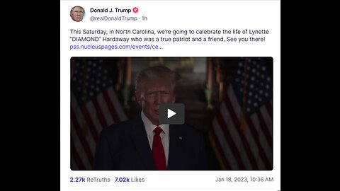 Donald J Trump TS post Jan 18, 2023, 10:36 AM