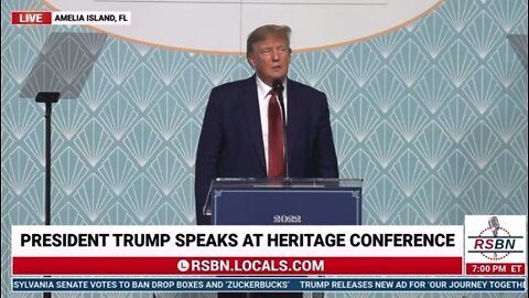 Trump at Heritage Conference- The Raisin Cane Story