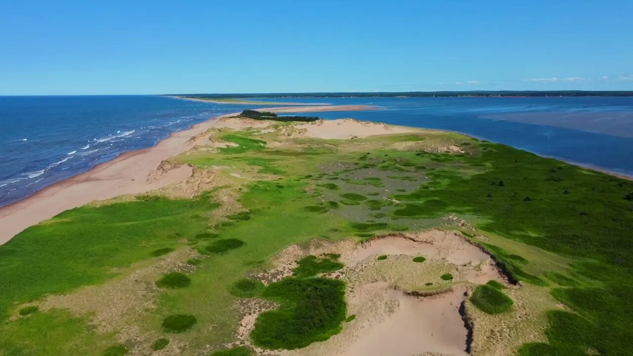 Flying Over The Island on Tracadie Beach